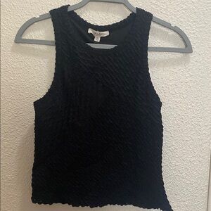 Kirious Black Textured Tank Top L